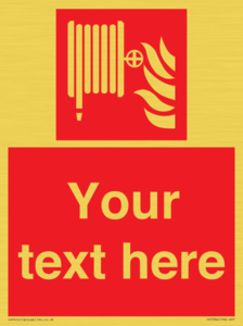 Custom Fire hose reel Sign